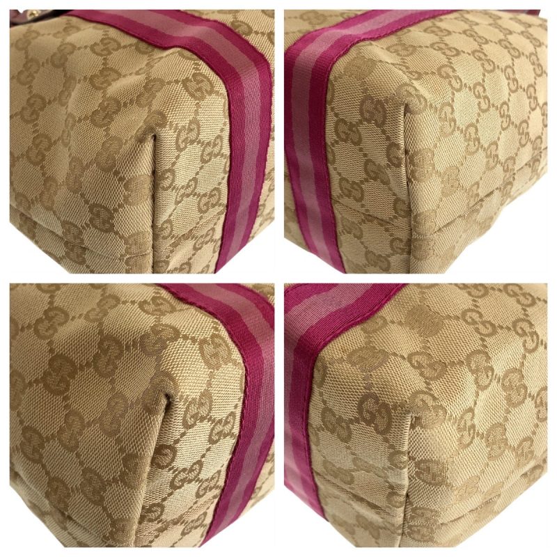 Gucci GG Canvas Leather Tote Shoulder Bag - Barde - Image 4