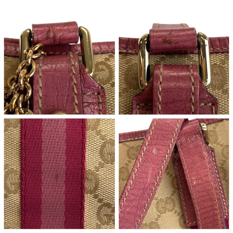 Gucci GG Canvas Leather Tote Shoulder Bag - Barde - Image 6