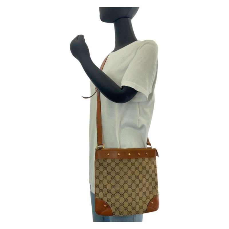 Gucci GG Canvas Leather Shoulder Bag - Barde - Image 9