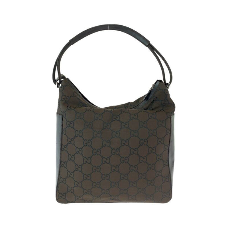 Gucci Nylon Shoulder Bag Brown Silver Hardware - Barde - Image 2