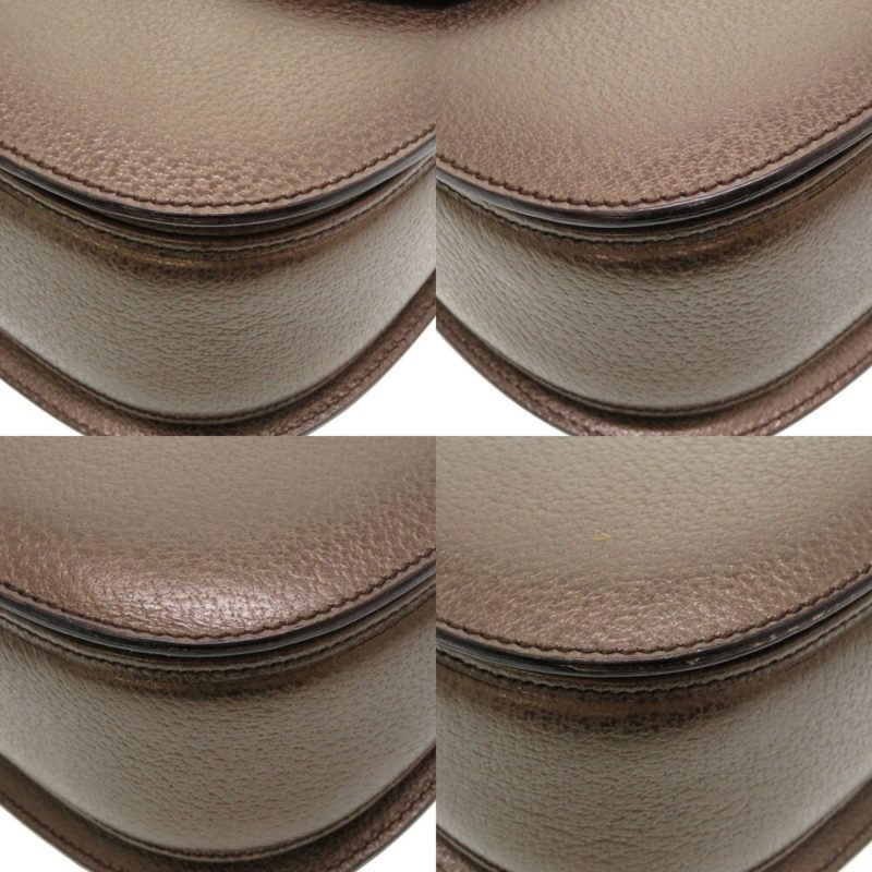 Gucci  Bamboo Leather Handbag Shoulder Bag (Pre-Owned) - Barde - Image 4
