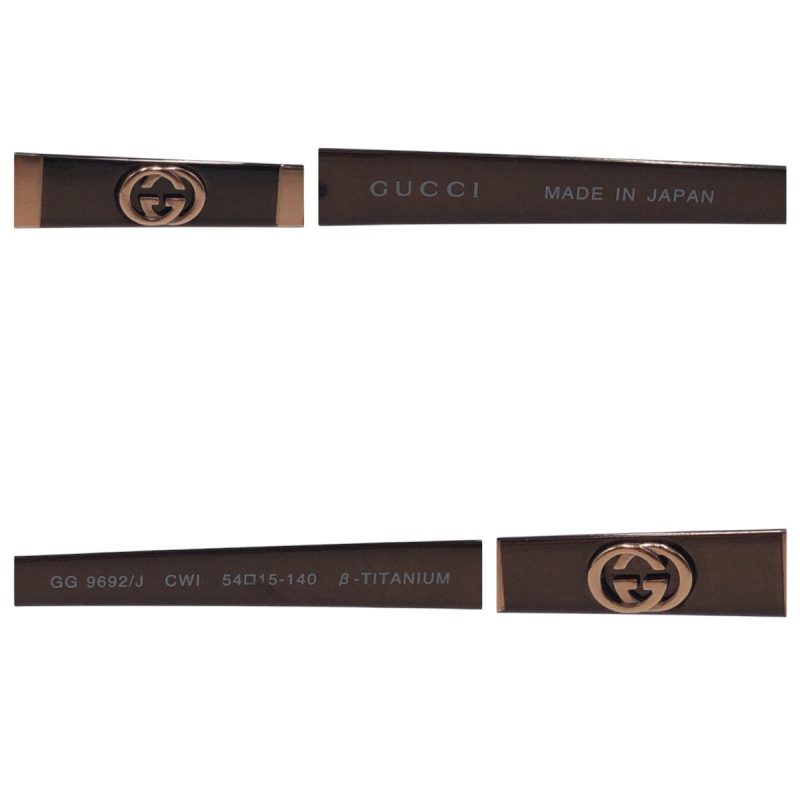 Gucci GG Logo Brown Metal Eyeglass Frame - Barde - Image 7