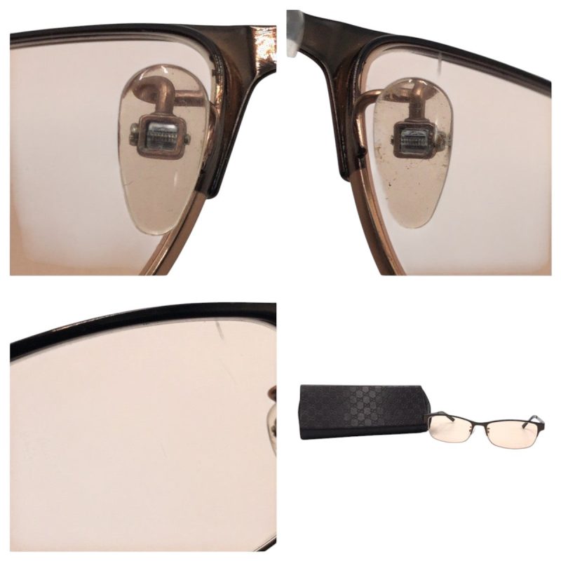 Gucci GG Logo Brown Metal Eyeglass Frame - Barde - Image 9