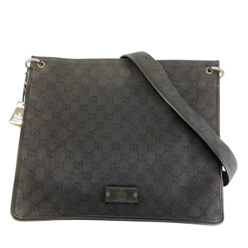 Gucci Black GG Canvas Shoulder Bag - Barde