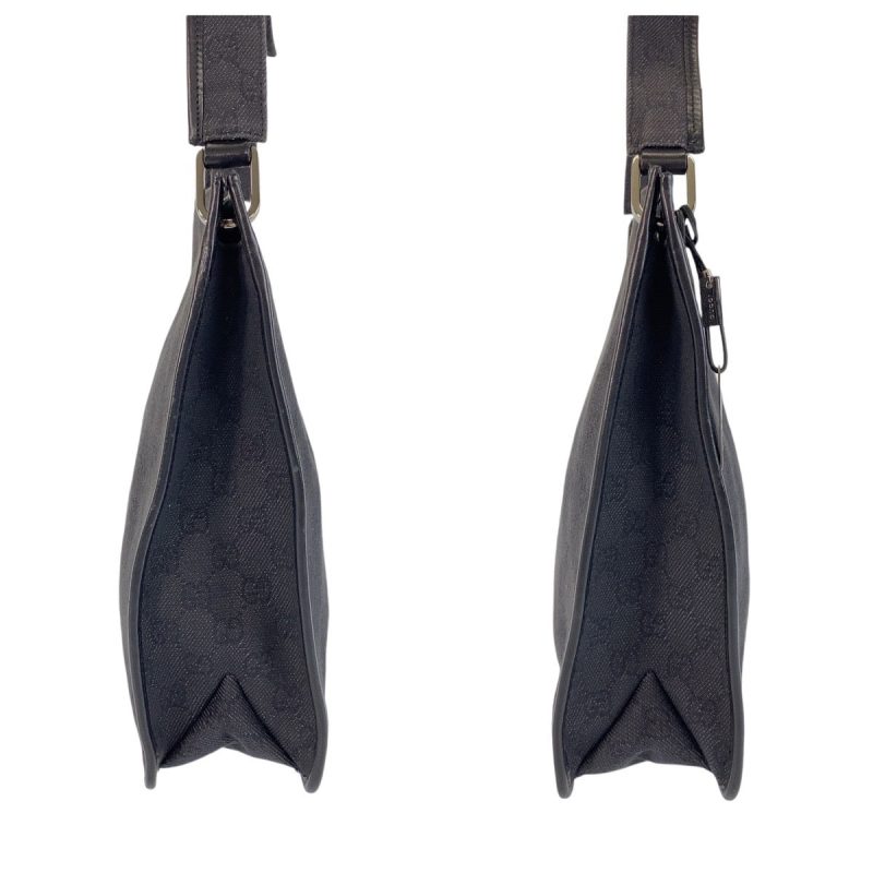 Gucci Black GG Canvas Shoulder Bag - Barde - Image 6