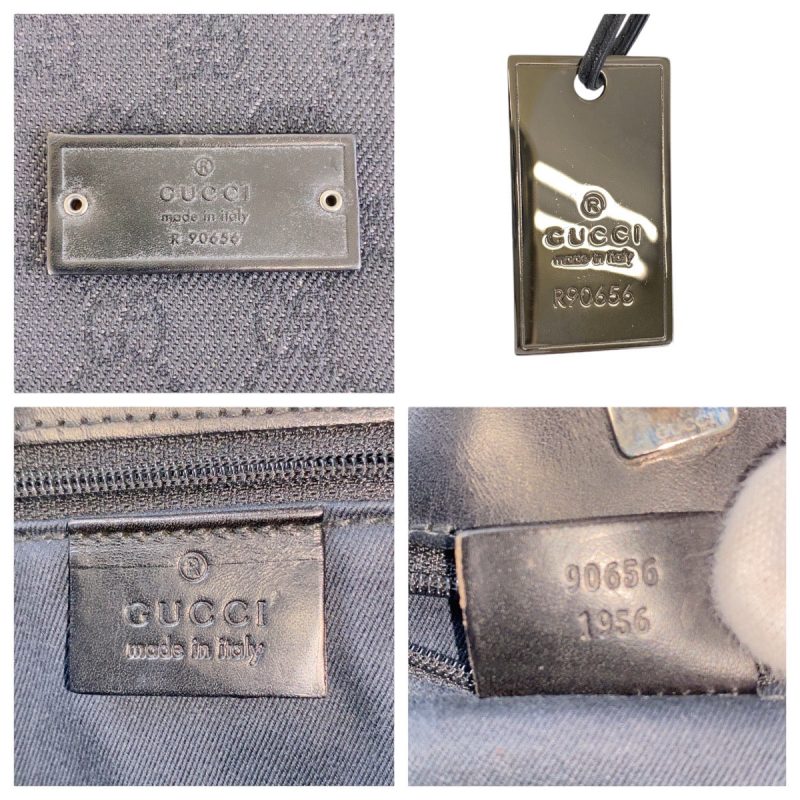 Gucci Black GG Canvas Shoulder Bag - Barde - Image 4