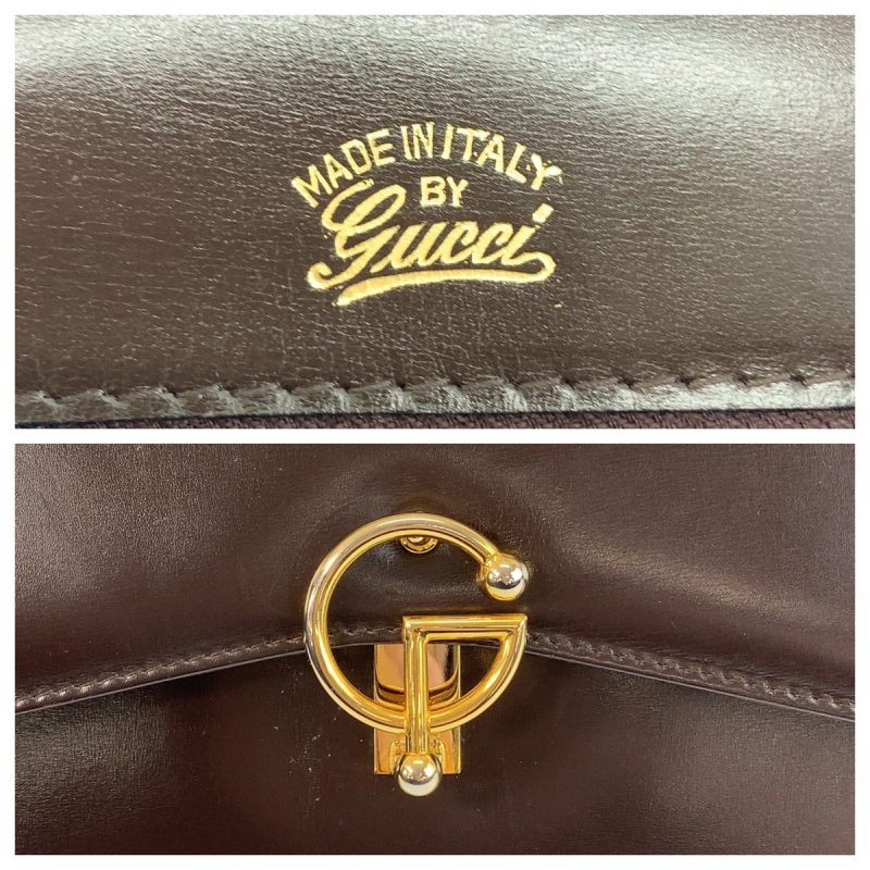 Gucci Vintage Leather Shoulder Messenger Bag - Barde - Image 10