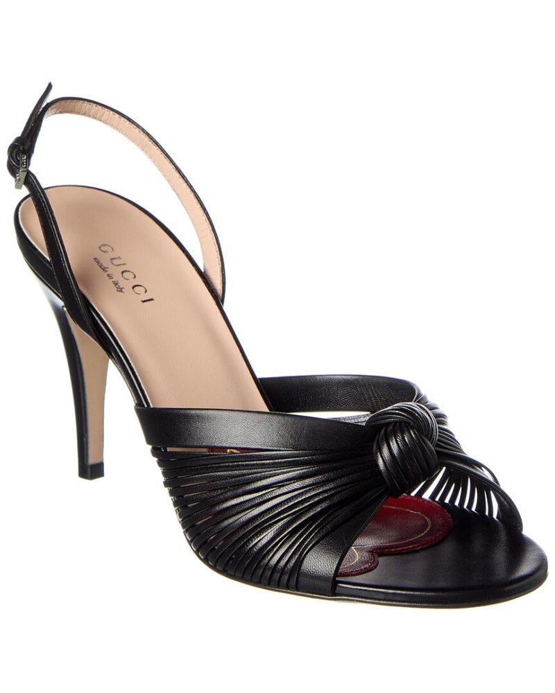 Gucci Crawford Leather Slingback Sandal - Barde