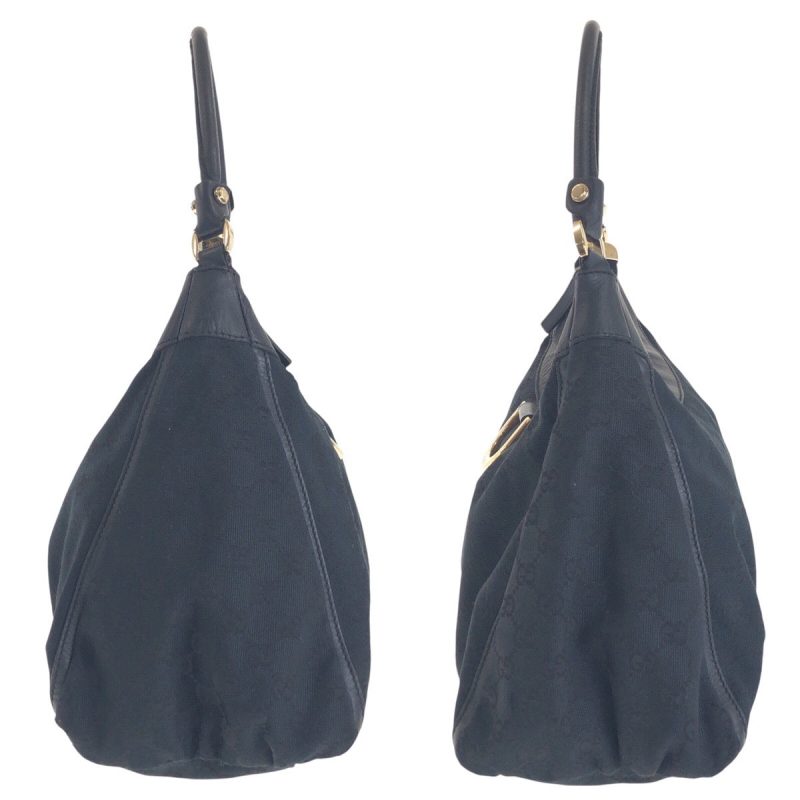 Gucci Abby Hobo Black GG Canvas Leather Bag - Barde - Image 7