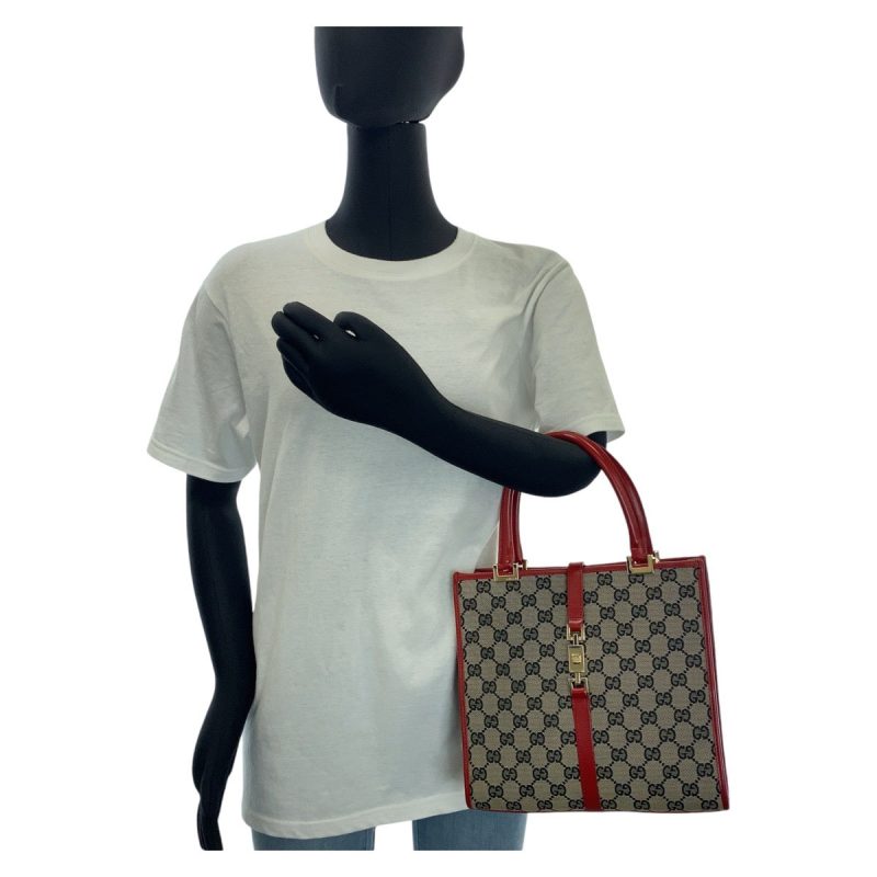 Gucci Jackie GG Canvas Leather Tote Bag - Barde - Image 9
