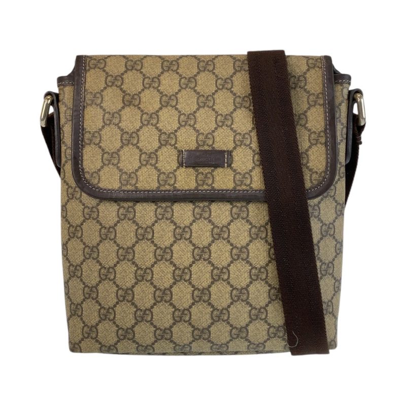 Gucci Brown GG Supreme Canvas Shoulder Bag - Barde