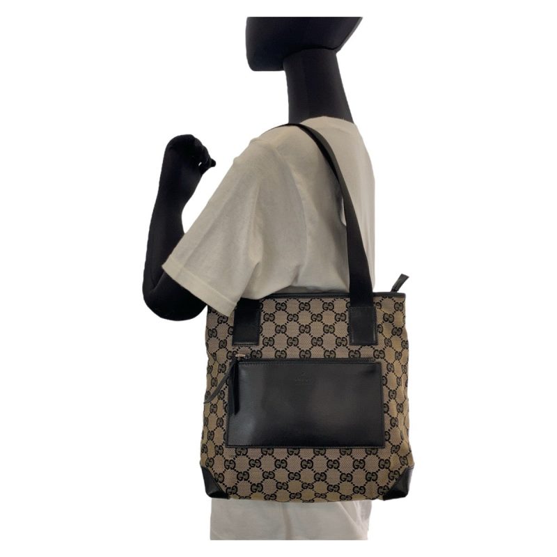 Gucci GG Canvas Leather Tote Bag - Barde - Image 9