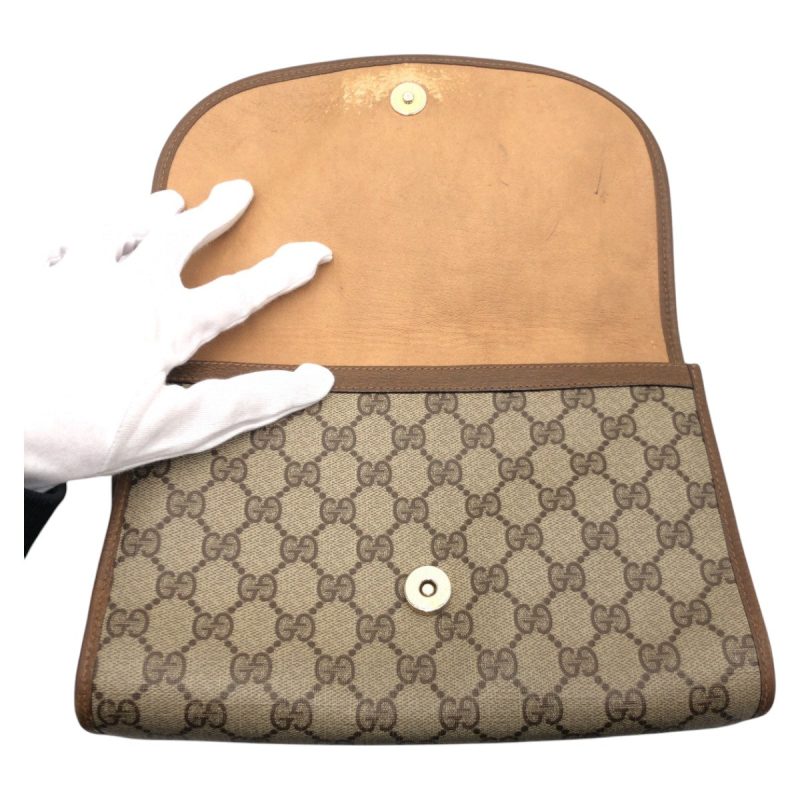 Gucci Vintage GG Supreme Canvas Clutch Bag - Barde - Image 7