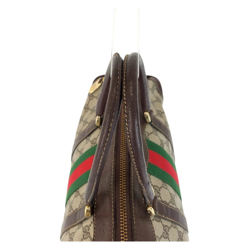 Gucci GG Supreme Canvas Leather Boston Handbag - Barde - Image 7