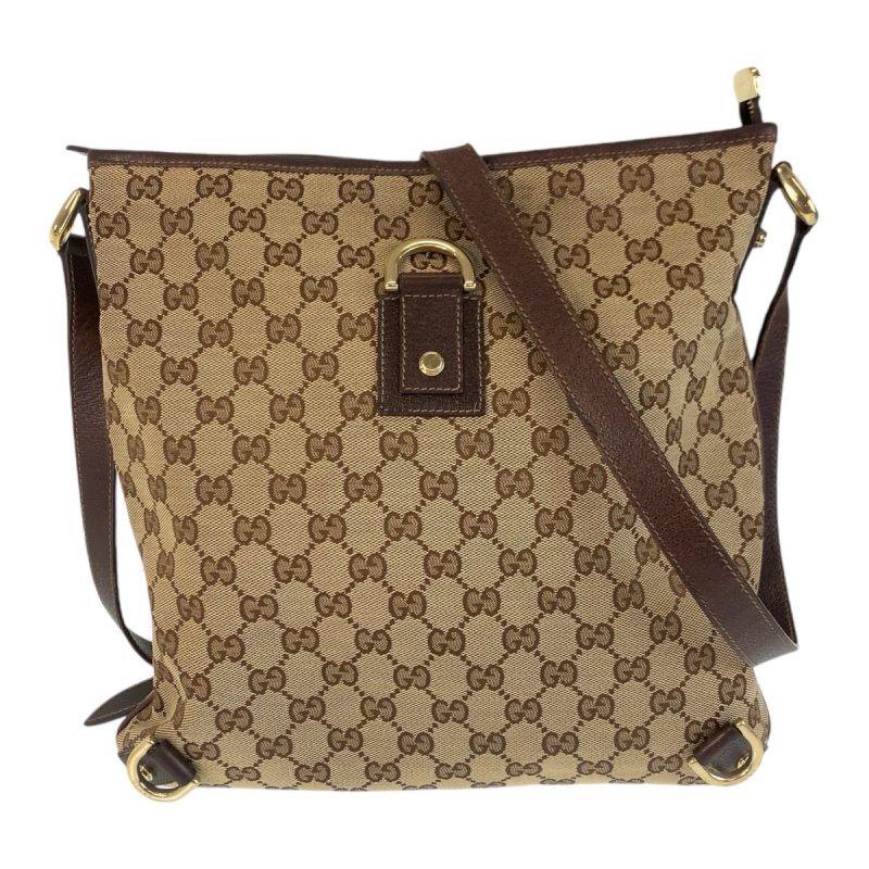 Gucci GG Canvas Leather Abby Shoulder Bag - Barde