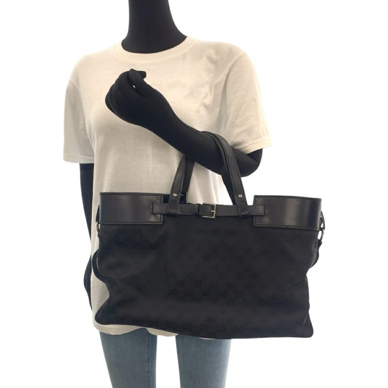 Gucci Black GG Canvas Tote Bag - Barde - Image 7