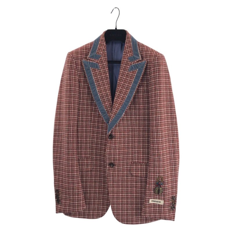 Gucci Houndstooth Embroidered Tailored Jacket - Barde