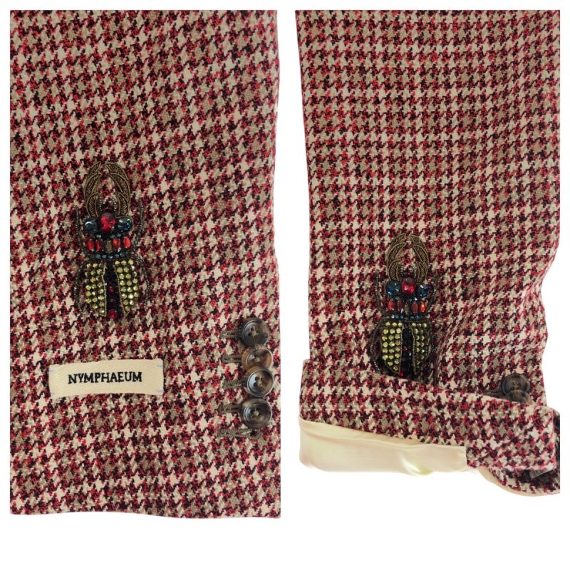Gucci Houndstooth Embroidered Tailored Jacket - Barde - Image 6