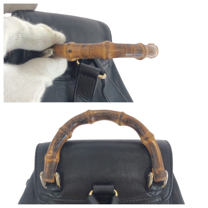 Gucci Bamboo Leather Backpack - Barde - Image 6