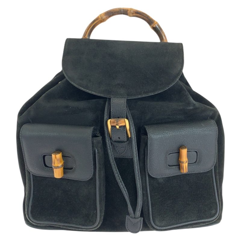 Gucci Bamboo Suede Leather Backpack - Barde