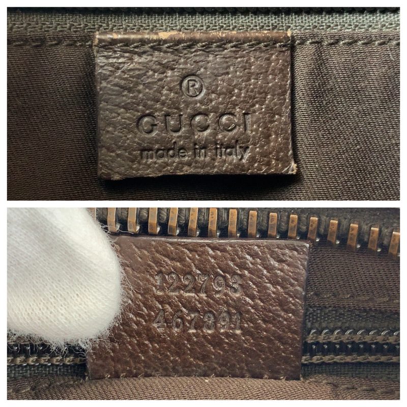 Gucci Brown Beige GG Canvas Leather Messenger Bag - Barde - Image 10