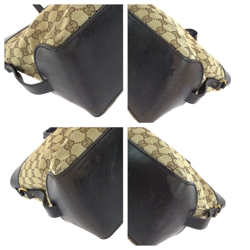 Gucci Brown GG Canvas Leather Tote Bag - Barde - Image 3