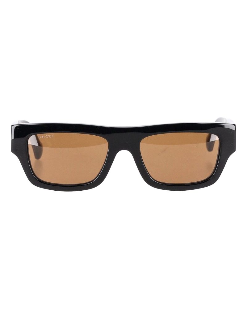 Gucci GG1301S Rectangular-Frame Sunglasses in Black Acetate - Barde