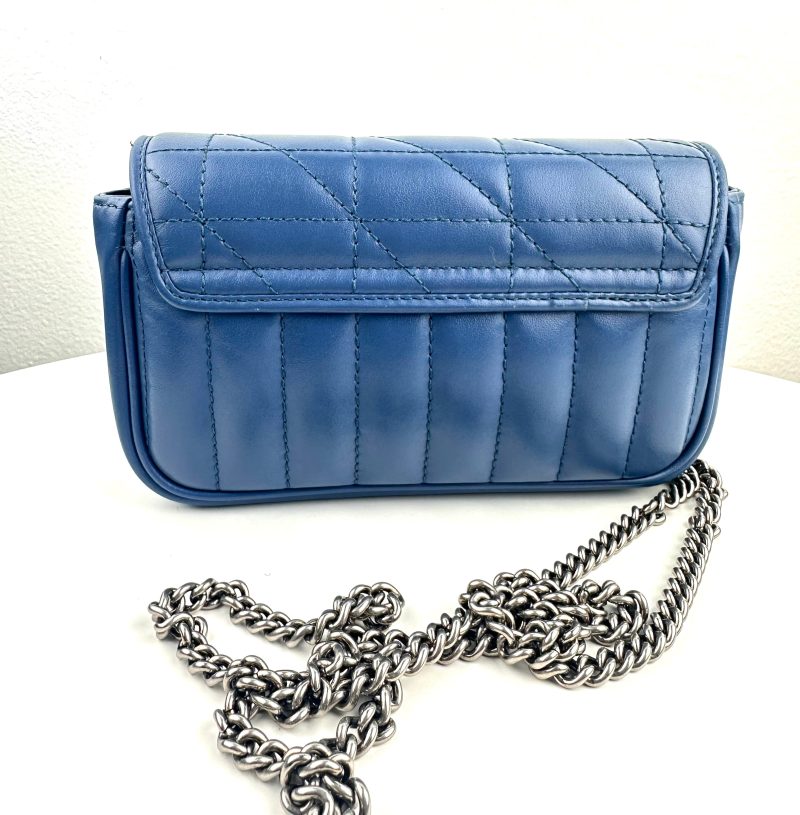 Gucci GG Marmont Super Mini Leather Navy - Barde - Image 3