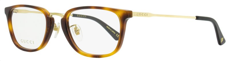 Gucci Men's Titanium Eyeglasses GG0324OJ 003 Havana/Gold 53mm - Barde
