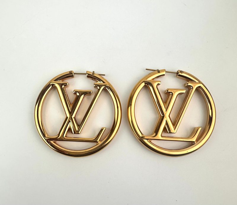 Louis Vuitton Louise Hoop Earrings in Gold - Barde - Image 2