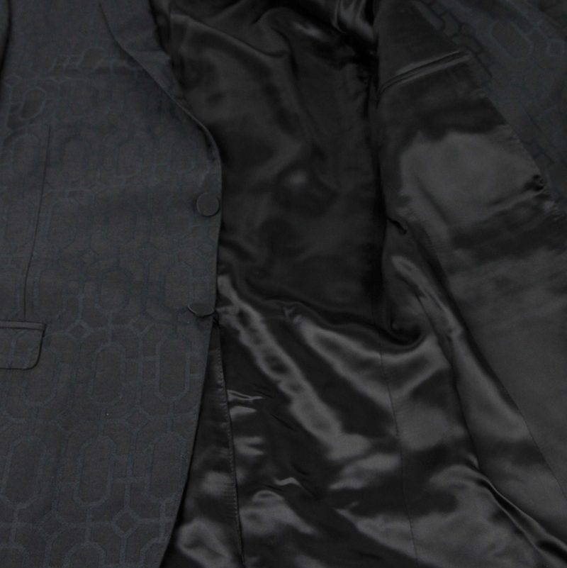 Gucci Men's Emerald Jacquard Dylan 60  Wool Silk 2 Buttons Jacket - Barde - Image 5