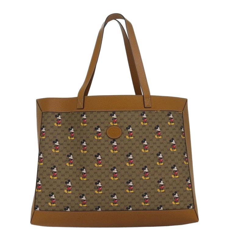 Gucci Micro Gg Disney Mickey Mouse Tote Bag Pvc Leather Brown - Barde - Image 2