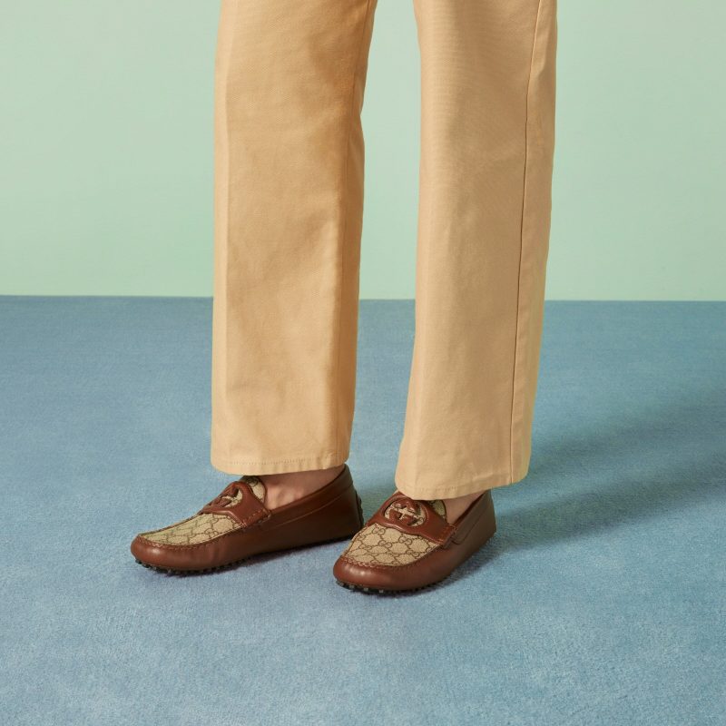 Gucci Men's Interlocking G Driver Loafers - Barde - Image 6