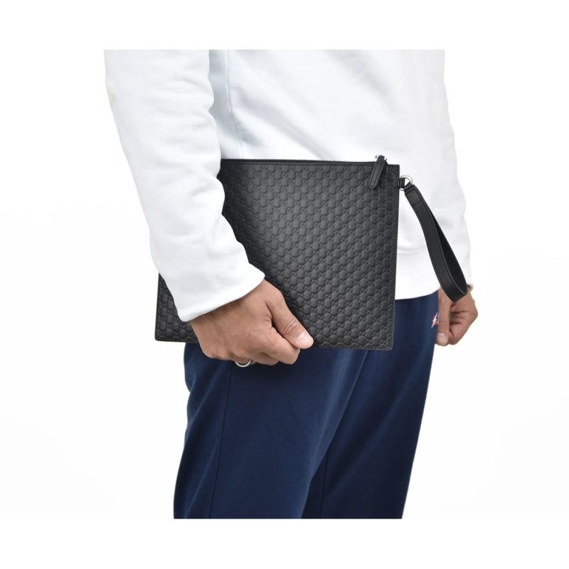 Gucci Sleek Microguccissima Leather Men's Clutch - Barde - Image 2