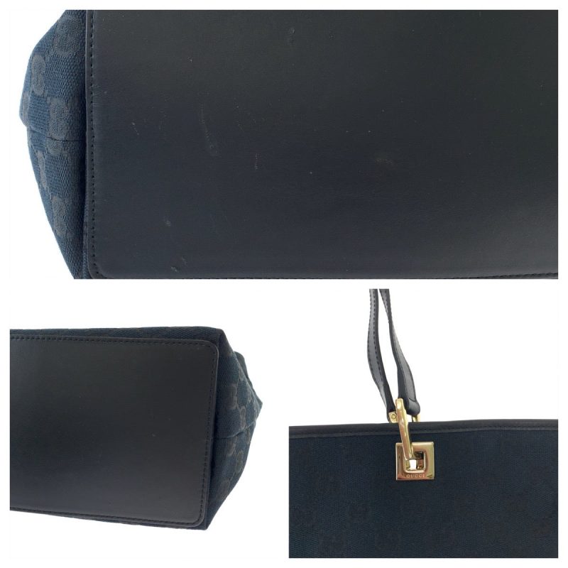 Gucci GG Canvas Tote Bag Black Gold Hardware - Barde - Image 5
