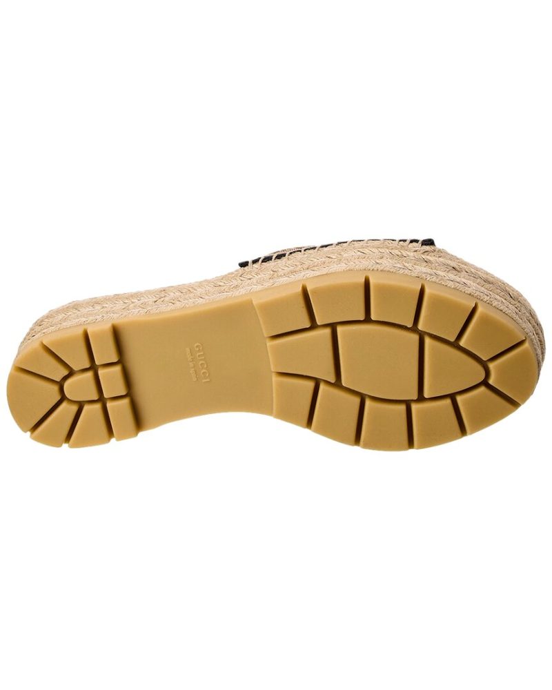 Gucci GG Canvas & Leather Sandal - Barde - Image 4