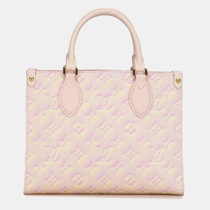 Louis Vuitton Pink Monogram Empreinte Summer Stardust Onthego Pm Tote Bag - Barde - Image 2