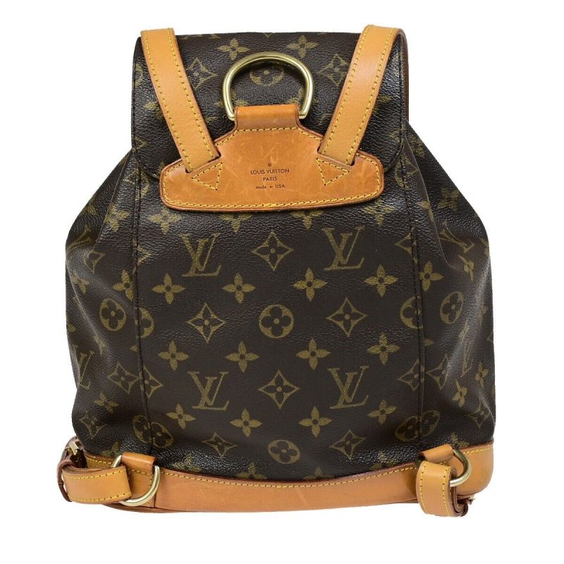 Louis Vuitton Montsouris Mm  Canvas Backpack Bag - Barde - Image 2
