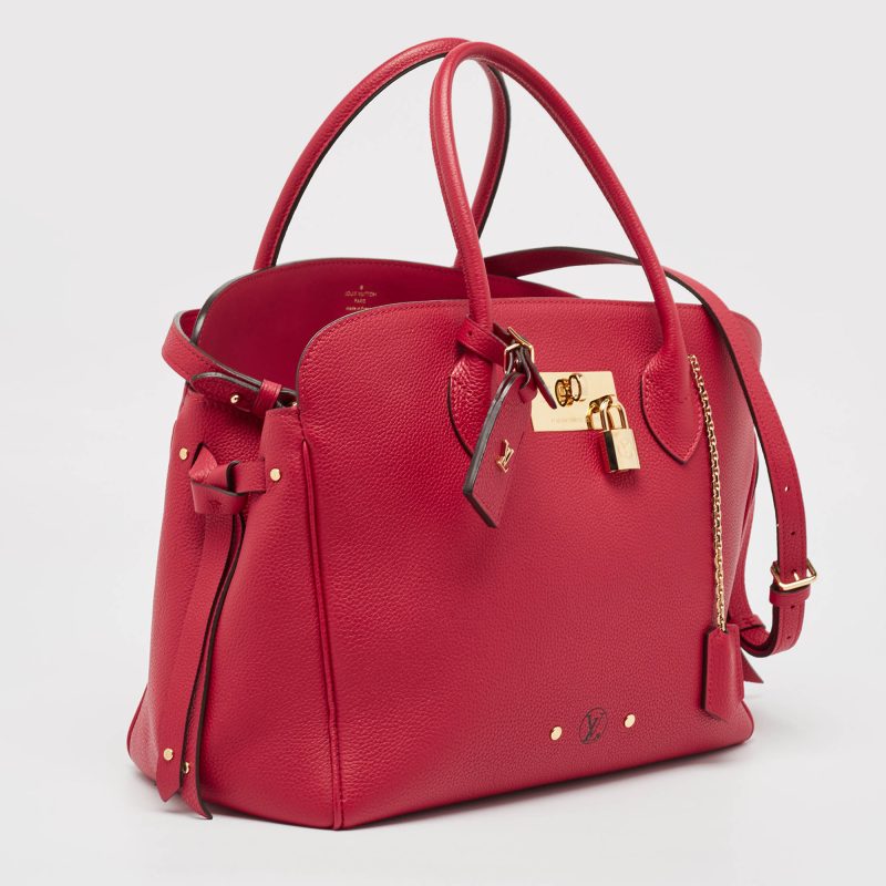 Louis Vuitton Red Leather Milla Mm Bag - Barde - Image 2