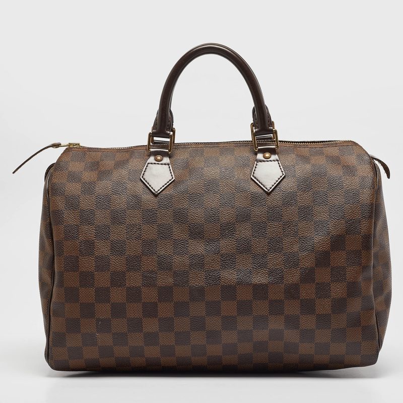 Louis Vuitton Damier Ebene Canvas Speedy 35 Bag - Barde - Image 3