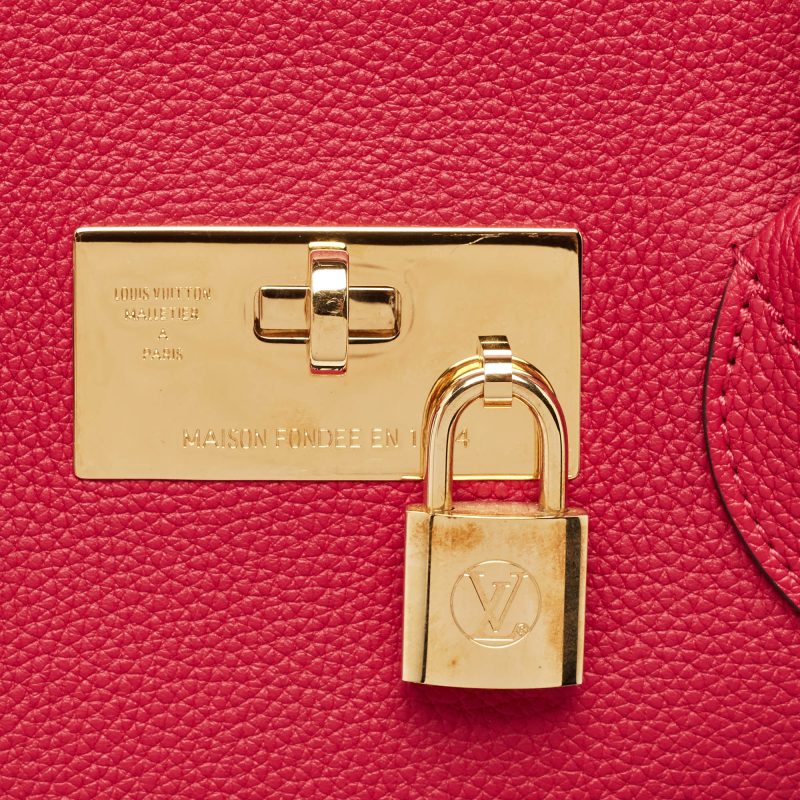 Louis Vuitton Red Leather Milla Mm Bag - Barde - Image 6