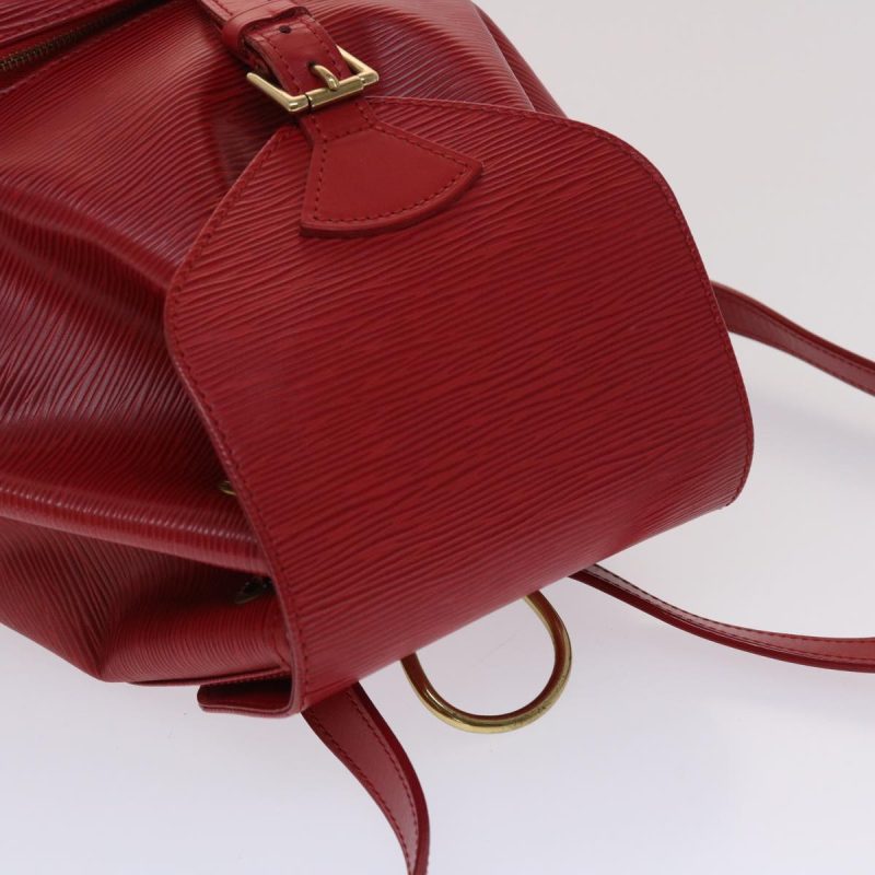 Louis Vuitton Montsouris  Leather Backpack Bag - Barde - Image 4