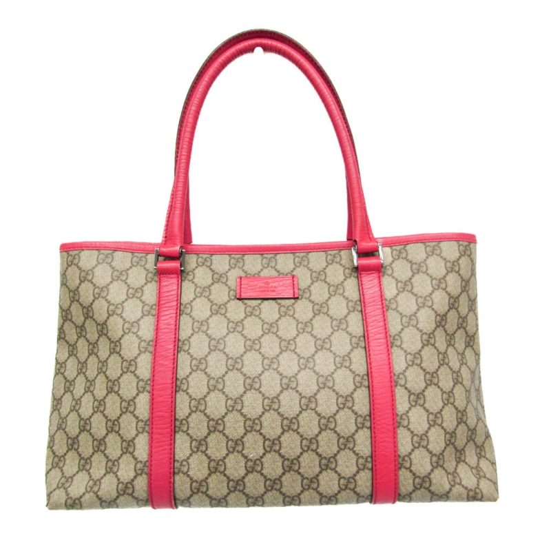 Gucci  pink Leather Coated Canvas Tote Bag (Pre-Owned) - Barde