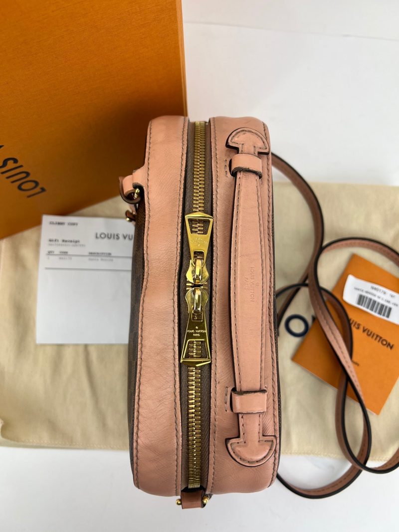 Louis Vuitton Santa Monica Damier Ebene Pink Leather Crossbody Bag - Barde - Image 5