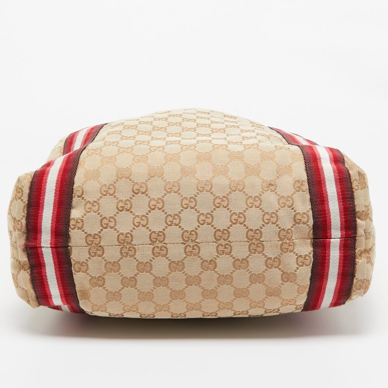 Gucci Beige/red Gg Canvas Web Shopper Tote - Barde - Image 5