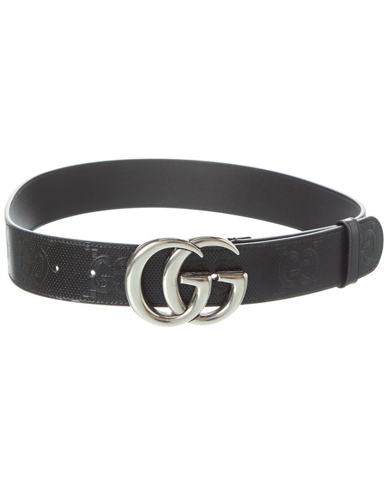 Gucci GG Marmont Embossed Leather Belt - Barde