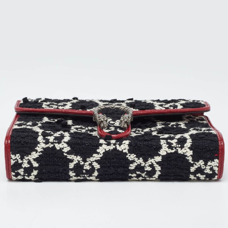 Gucci Tri Color Gg Tweed And Leather Dionysus Wallet On Chain - Barde - Image 5