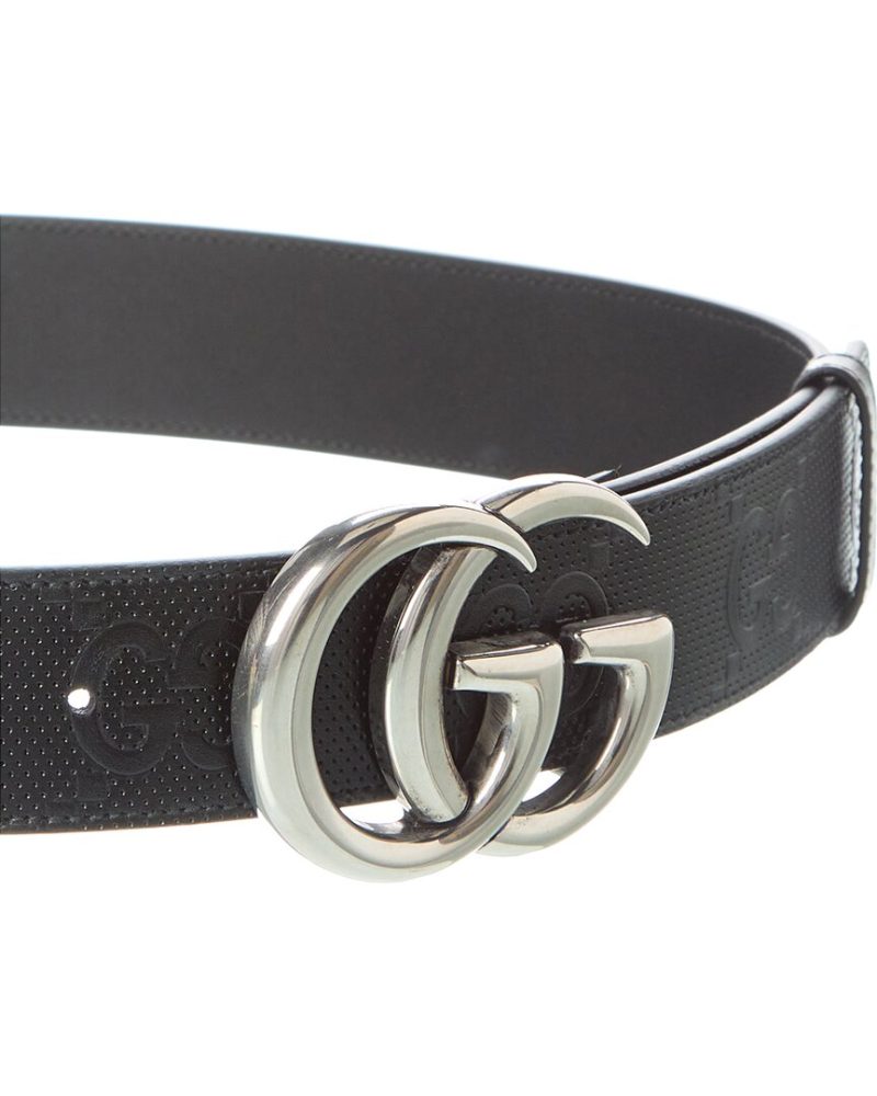 Gucci GG Marmont Embossed Leather Belt - Barde - Image 2
