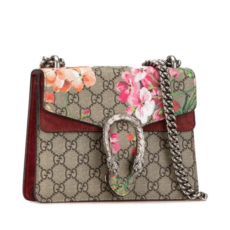 Gucci Gg Blooms  Wine Pvc Suede Shoulder Bag (Pre-Owned) - Barde - Image 2