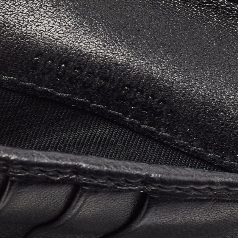 Gucci Black Microguccissima Leather Logo Trifold Wallet - Barde - Image 4